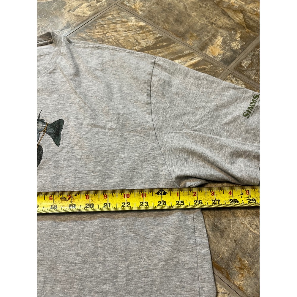Simms Graphic T-Shirt Mens 2XL Gray Good Fishing Salmon Off-Road Tee - Picture 7 of 8